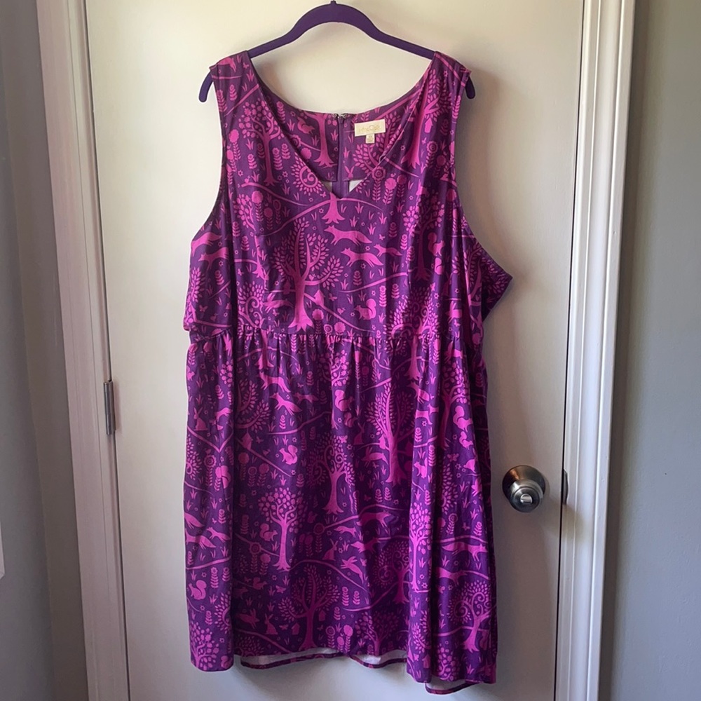 ModCloth Purple Woodland Creatures Dress